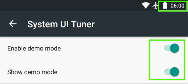 use_system_UI_tuner_in_Android_Marshmallow_8_demo_mode
