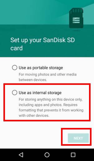 How to use micro SD card as internal storage in Android Marshmallow