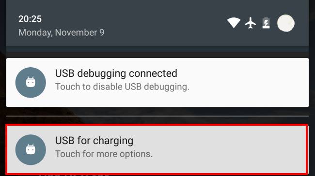 USB options in Android Marshmallow