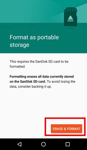convert micro SD card from internal storage to portable storage