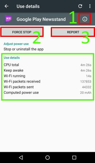check Android battery usage Check Android battery usage history