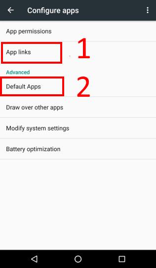 manage, use and reset default apps in Android Marshmallow