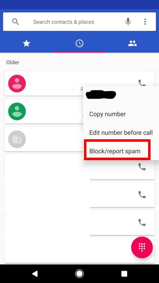Other ways to launch Android Nougat call blocking 
