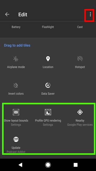 customize quick settings panel in Android Nougat
