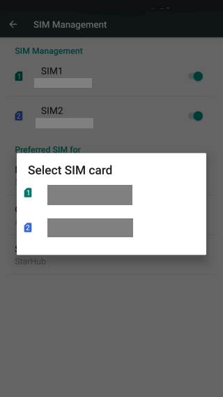 assign default SIM card for calls, messages and mobile data in dual SIM Android phones