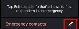 Android 10 Emergency Information Panel