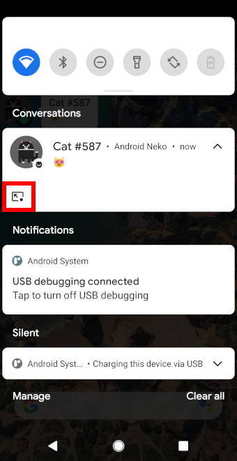 Android 11 notification