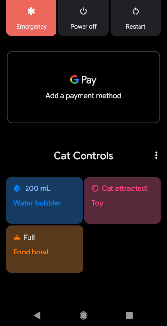 Android 11 cat power menu