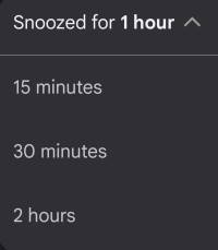 quickly snooze notifications in Android 12