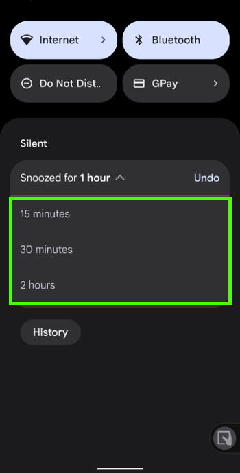 customize snoozing duration for individual notifications