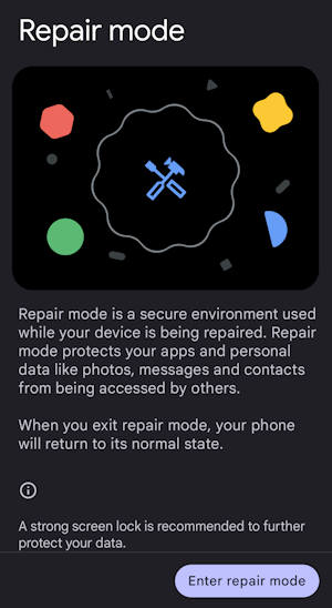 repair mode