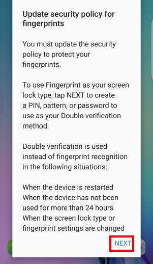 Changes on using fingerprint to unlock Galaxy S6 in Android Marshmallow update for Galaxy S6, S6 edge and S6 edge+