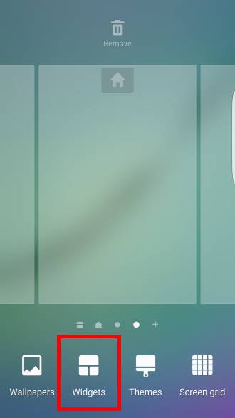  add widgets to Galaxy S6 home screen?