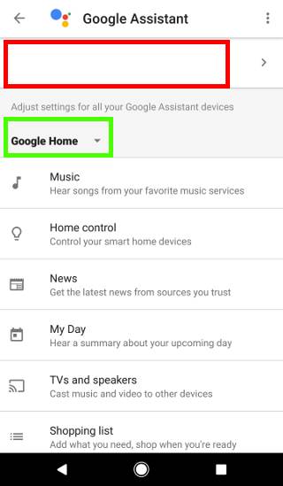 customize Google Home settings