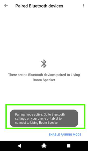 google home mini turn on bluetooth