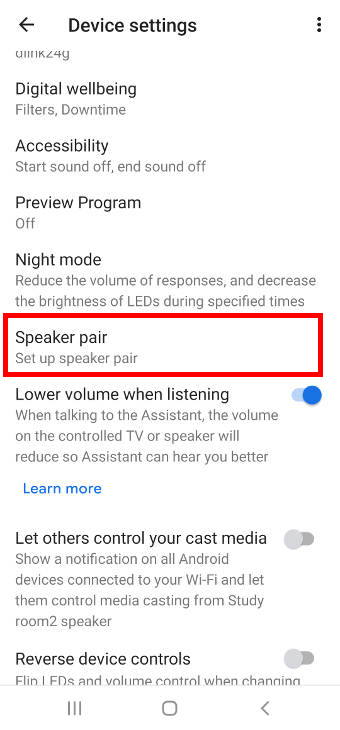 pair two Google Home speakers to create a speaker pair