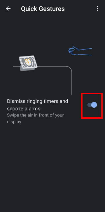 quick gestures on Nest Hub: dismiss timer or snooze alarm