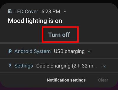  turn off light control (Mood Lighting and LED icon)