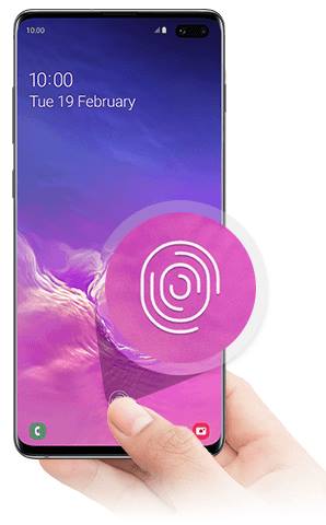use the new fingerprint reader to unlock Galaxy S10, S10+, and S10e