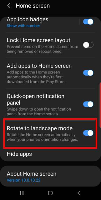 enable rotate to landscape mode