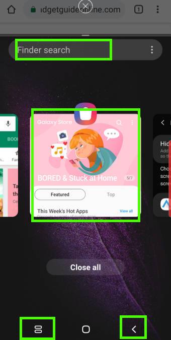 choose the second app for the split-screen view on Galaxy S10