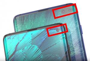 use Galaxy S10 virtual bezel to hide the front camera cutout