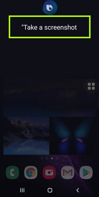 Use Bixby voice command to take screenshots