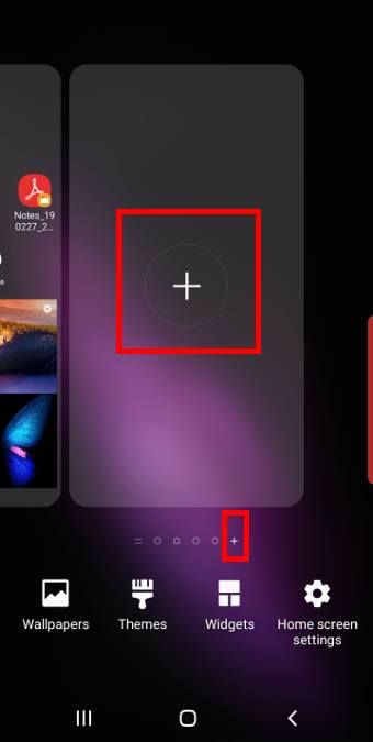  manage Home screen panels in Galaxy S10 Home screen edit mode