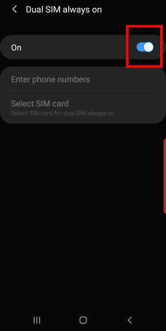 set up dual SIM always on for Galaxy S10