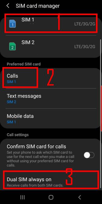 Galaxy S10 SIM card manager