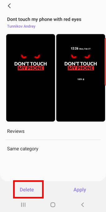 manage themes on Galaxy S10