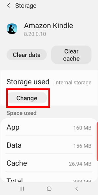 change storage type