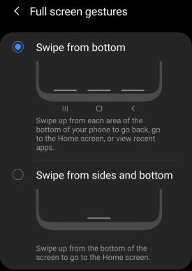 How to use Galaxy S20 navigation gestures?