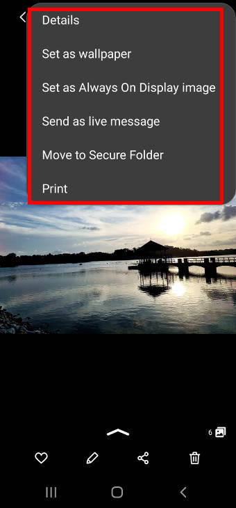 Manage, edit and delete single take photos on Galaxy S20 in Gallery app