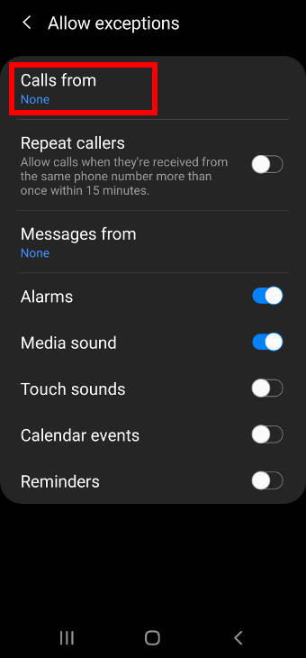 customize and schedule Do Not Disturb on Samsung Galaxy S20