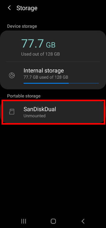 mount, unmount, and remount USB drives on Galaxy S20, S10, S9 and S8