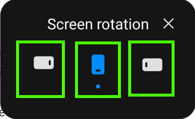 Samsung Galaxy S20 Assistant Menu: Screen rotation
