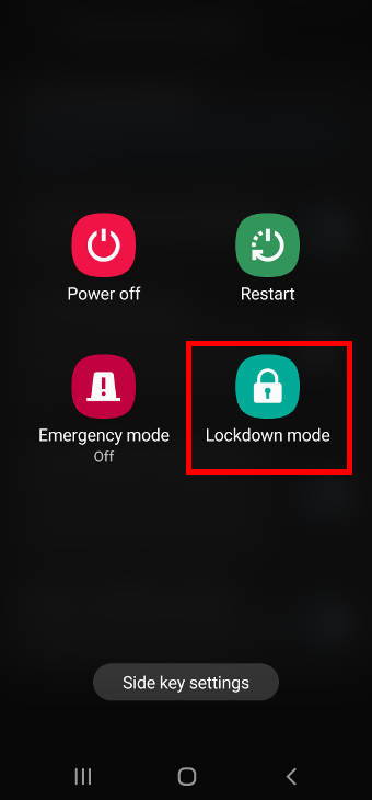 enable and use Galaxy S20 lockdown mode