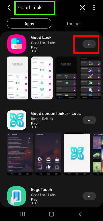 Samsung Good Lock app