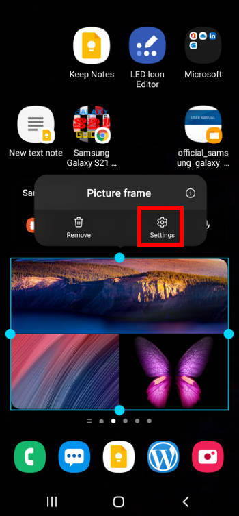 customize widgets on Galaxy S21