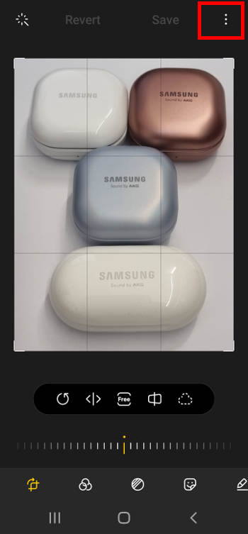 Samsung Photo Editor inside the Galley app
