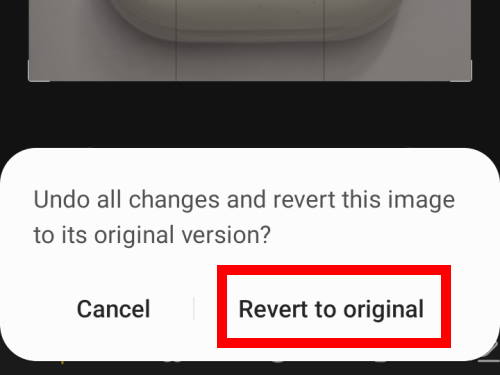 revert the photo size to its original size