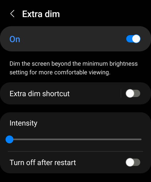 new features in Android 12 update: extra dim screen