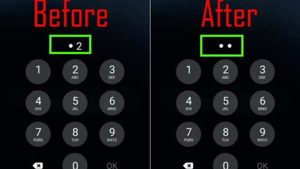 hide PIN, password, and pattern on Galaxy S22 when typing