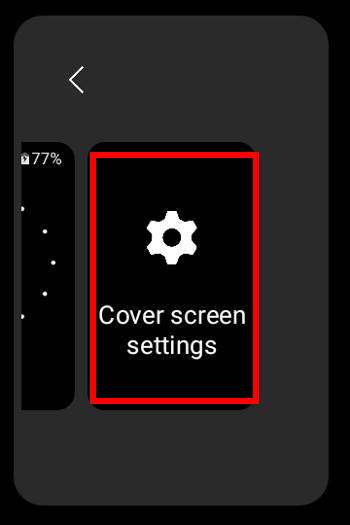 Cover screen settings for Galaxy S22 Smart Clear View Cover