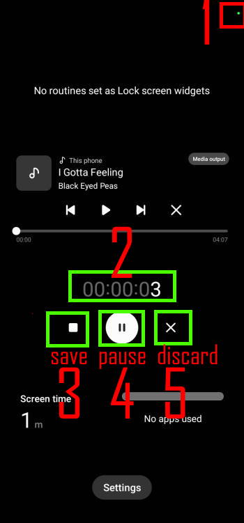 use voice memo widget on Galaxy S22 lock screen