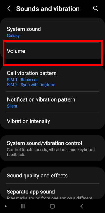 Galaxy S22 sounds settings to adjust Galaxy S22 ringtone volume
