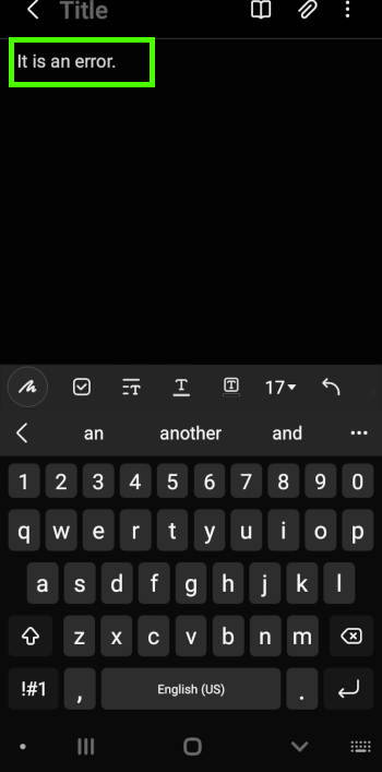 corrections by Writing Assistant on Samsung keyboard on Galaxy S22, S21, S20, and S10