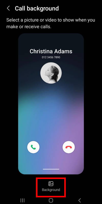 How to customize the call background on Galaxy S22, S21, and S20 with the  Android 13 update (One UI 5)? - Guides for Samsung Galaxy S22 phones