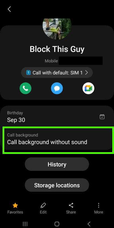 Call background without sound